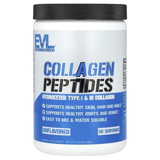 EVLution Nutrition, Collagen Peptides, Hydrolyzed Type I & III Collagen, hydrolysierte Kollagenpeptide Typ I und III, geschmackneutral, 330 g (11,64 oz.)