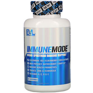 EVLution Nutrition, ImmuneMode, поддержка иммунитета широкого спектра действия, 30 растительных капсул