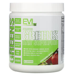 EVLution Nutrition, Stacked Greens 천연 슈퍼 푸드, 오차드 애플 맛, 162g(5.7oz)