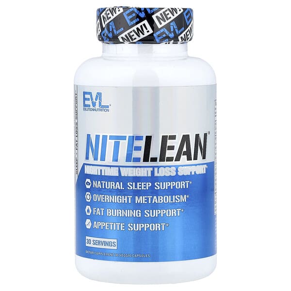 EVLution Nutrition, NiteLean®, Nighttime Weight Loss Support, 30 Veggie Capsules — product photo 1