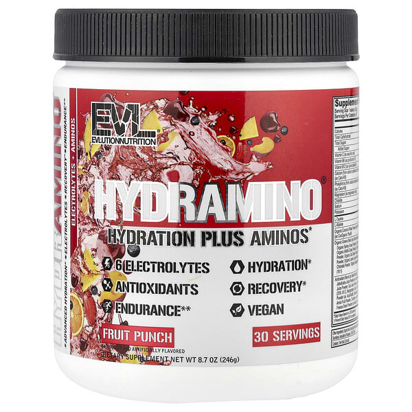 EVLution Nutrition HydrAmino®, Fruit Punch, 8.7 oz (246 g)
