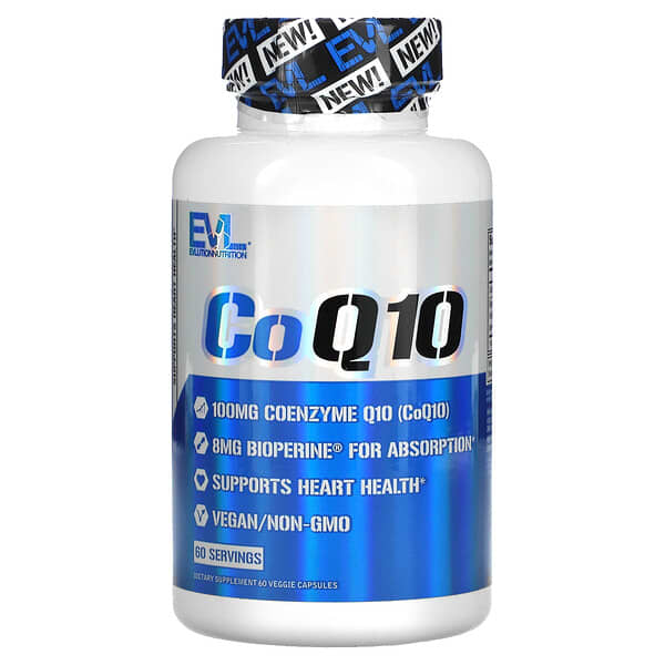 Evlution Nutrition Coq10 100 Mg 60 Veggie Capsules