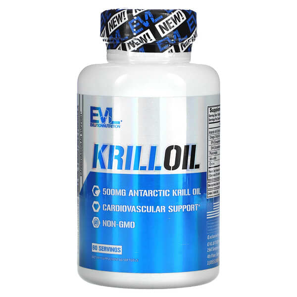 EVLution Nutrition‏, Krill Oil, 500 mg, 60 Softgels