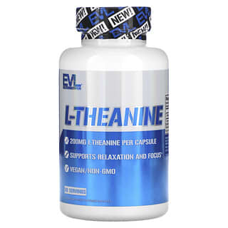 EVLution Nutrition, L-théanine, 200 mg, 60 capsules végétariennes