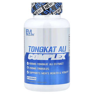EVLution Nutrition, Complexo de Tongkat ali, 60 Cápsulas Vegetais