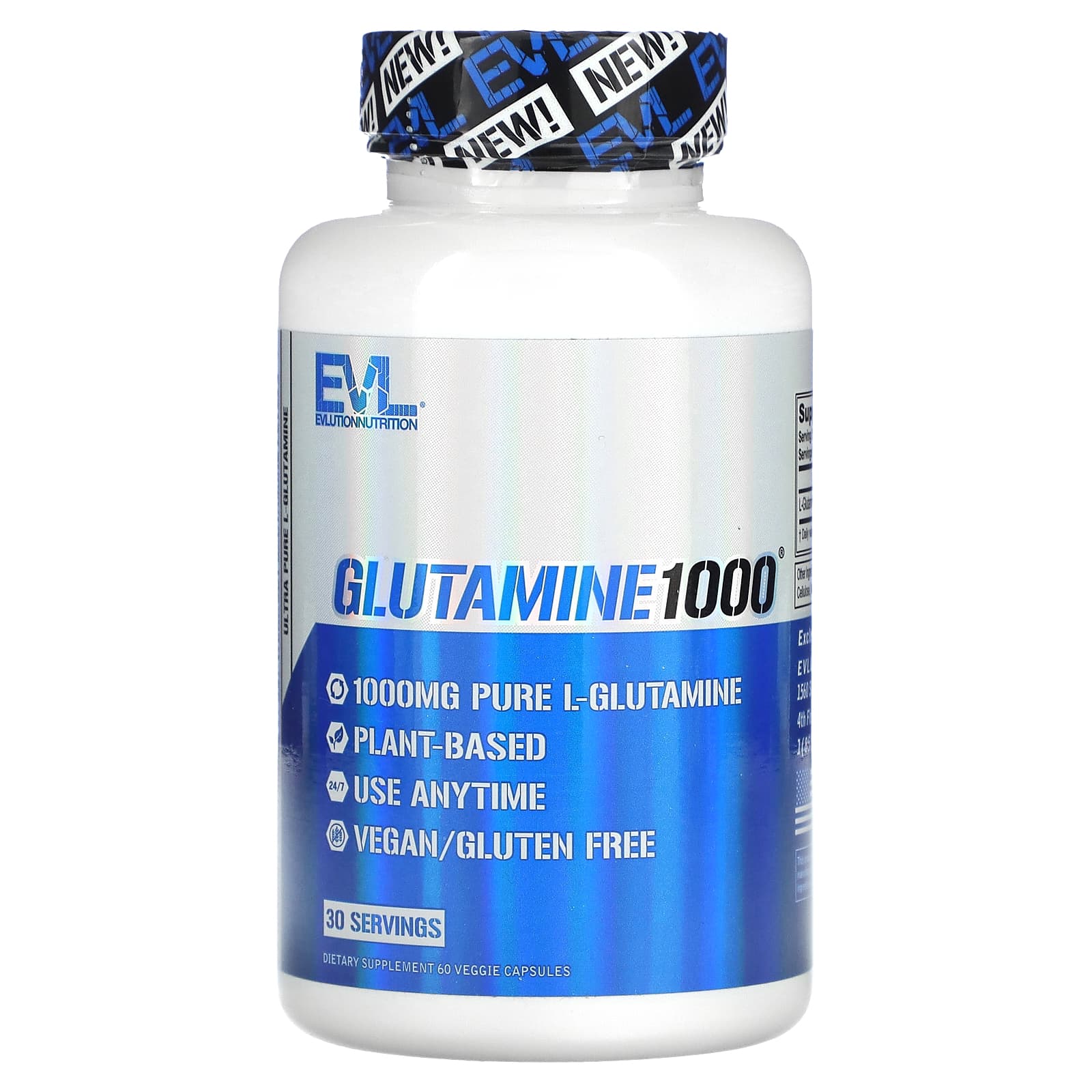 Evlution Nutrition Glutamine 1000 60 Veggie Capsules