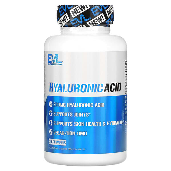 EVLution Nutrition, Hyaluronic Acid, 200 mg, 30 Veggie Capsules