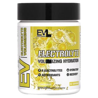 EVLution Nutrition, Hidratación voluminizadora con electrolitos, Limonada`` 111 g (3,91 oz)