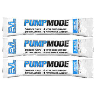 EVLution Nutrition, Pump Mode, Blue Raz, 3 Sticks, je 9,2 g (0,3 oz.)