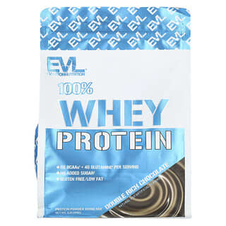 EVLution Nutrition, 100% Proteína Whey, Chocolate Duplamente Rico, 454 g (1 lb)