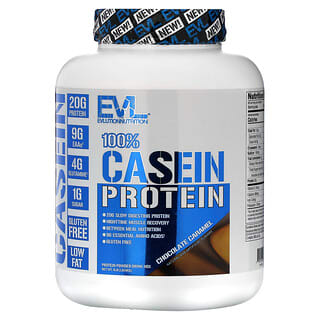 EVLution Nutrition, 100% Casein Protein, Chocolate Caramel, 4 lb (1.814 kg)