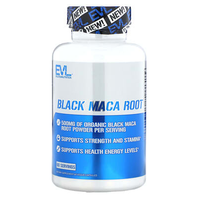 EVLution Nutrition, Black Maca Root, 60 Vegetarian Capsules