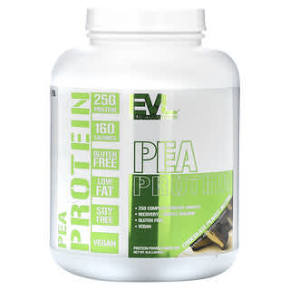 EVLution Nutrition, Proteína de Ervilha, Manteiga de Amendoim com Chocolate, 1,814 kg (4 lb)