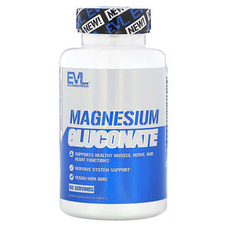 EVLution Nutrition, Gluconate de magnésium, 60 comprimés