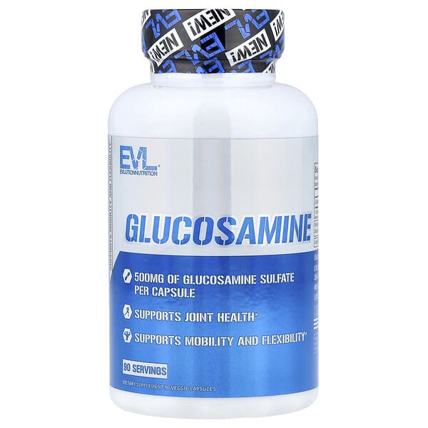 EVLution Nutrition Glucosamine, 500 mg, 90 Veggie Capsules