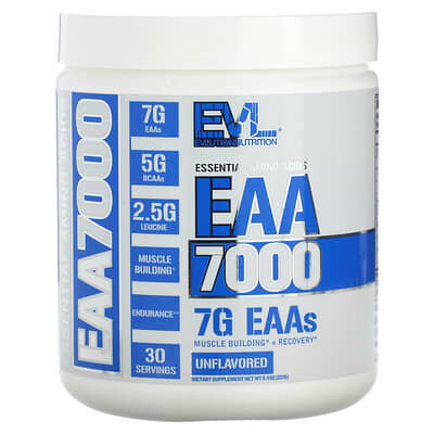 EVLution Nutrition, EAA 7000, Unflavoured, 8.4 oz (237 g)