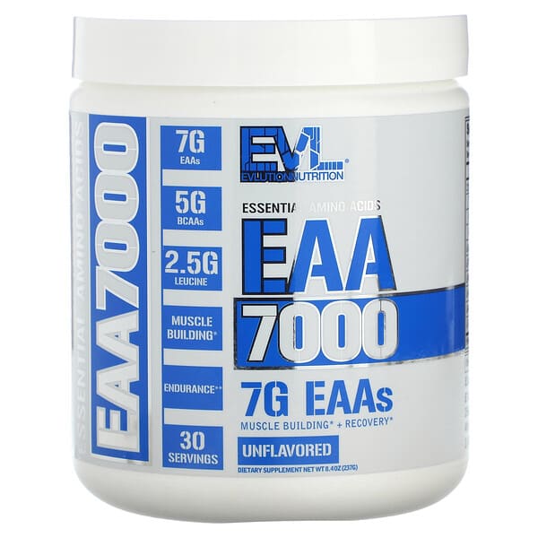 EVLution Nutrition, EAA 7000，必需氨基酸，原味，8.4 盎司（237 克）