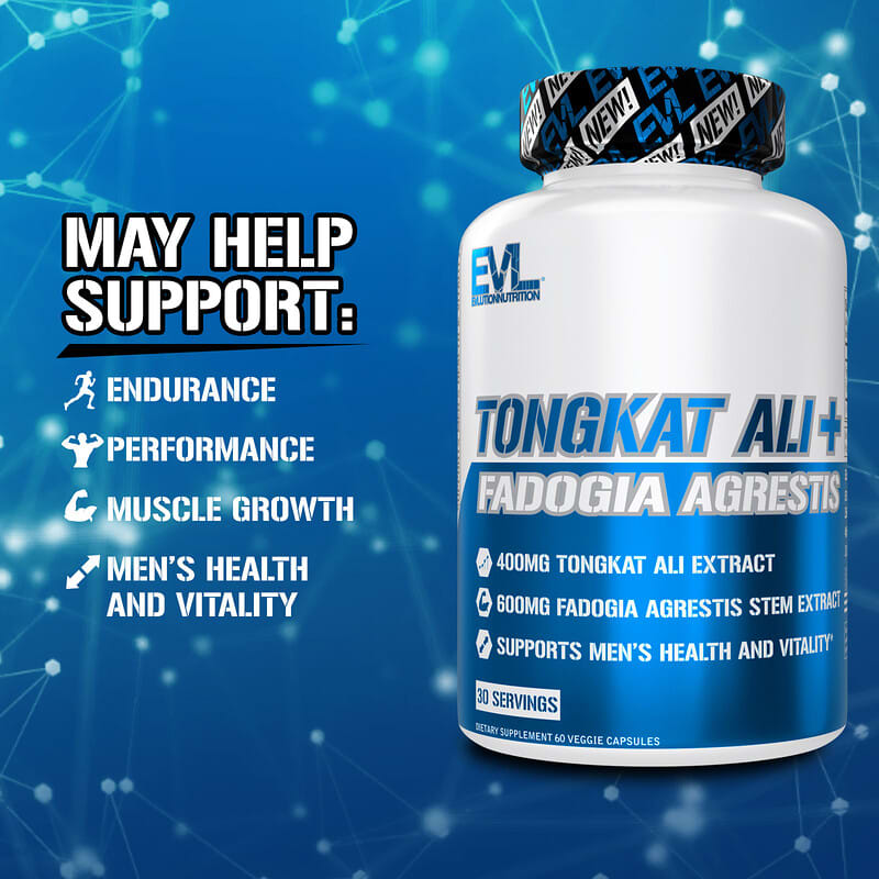 EVLution Tongkat Ali + Fadogia 60 Caps - 400+600 mg | iHerb