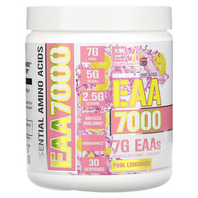 EVLution Nutrition, EAA 7000, Pink Lemonade Flavor, 10.9 oz (309 g)