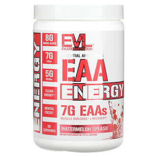 EVLution Nutrition, EAA Energy（EAA［必須アミノ酸］エナジー）、ウォーターメロン スプラッシュ、315g（11.1オンス）