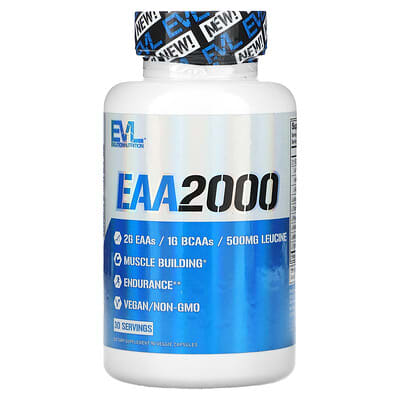 EVLution Nutrition, EAA2000, 90 Vegetarian Capsules