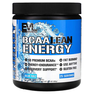 EVLution Nutrition, BCAA Lean Energy, Blue Raz, 10.1 oz (285 g)