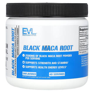 EVLution Nutrition, Black Maca Root, Unflavored, 3.53 oz (100 g)