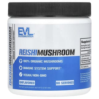 EVLution Nutrition, Reishi Mushroom, Unflavored, Reishi-Pilz, geschmacksneutral, 60 g (2,12 oz.)