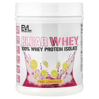 EVLution Nutrition, Clear Whey, 100% Whey Protein Isolate, Pink Lemonade, 1.1 lb (500 g)