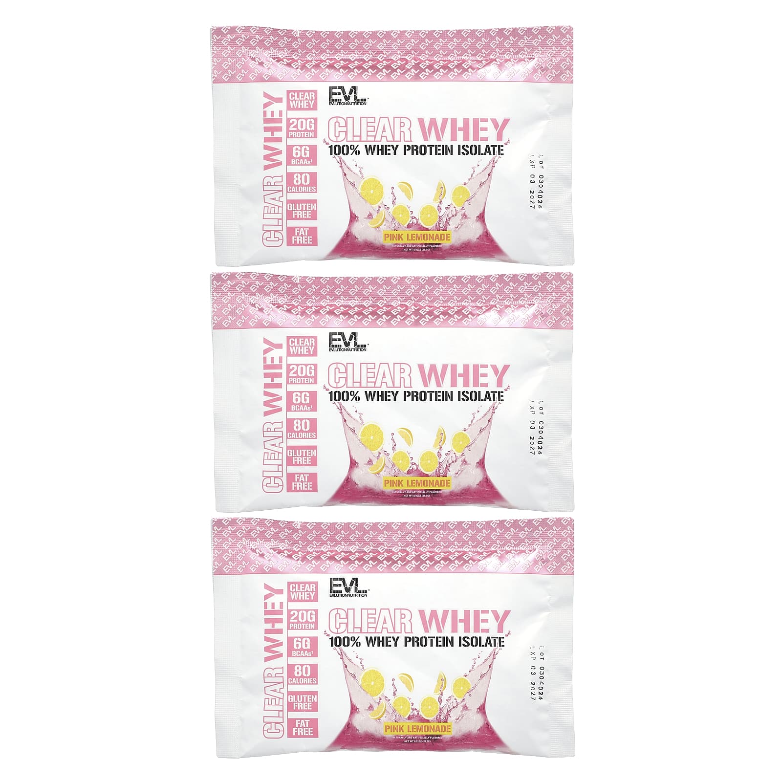 EVLution Nutrition, Clear Whey, 100 Whey Protein Isolate, Pink