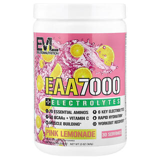 EVLution Nutrition, EAA 7000 + Eletrólitos, Pink Lemonade, 369 g (13 oz)