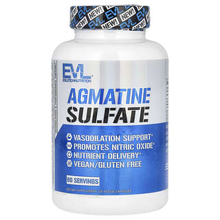 EVLution Nutrition, Agmatine Sulfate, 120 Cápsulas Vegetais
