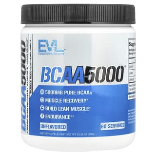 EVLution Nutrition, BCAA5000®, Unflavored, 10.58 oz (300 g)