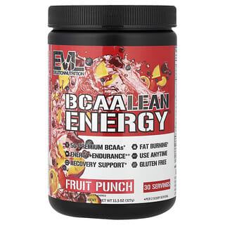 EVLution Nutrition, BCAA Lean Energy®, ovocný punč, 327 g