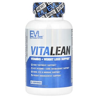 EVLution Nutrition, VitaLean, Vitaminas y refuerzo para la pérdida de peso, 90 comprimidos