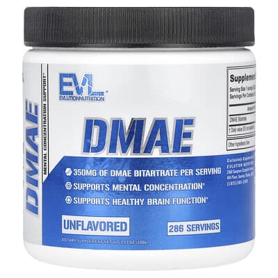 EVLution Nutrition, DMAE, Unflavoured, 3.53 oz (100 g)