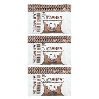 EVLution Nutrition, VitaWhey™, Chocolate, 3 Pacotes, 29,8 g (1,1 oz) Cada