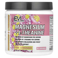 Magnezyum + L-Theanine, Pembe Limonata, 3.17 oz (90 g)