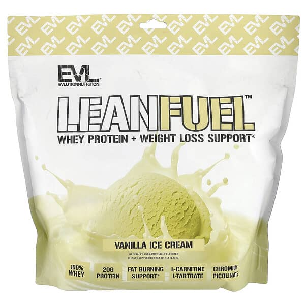 EVLution Nutrition LeanFuel™, Vanilla Ice Cream, 4 lb (1.81 kg)