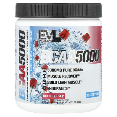 EVLution Nutrition, BCAA5000®, Rocket Bubble Gum, 9 oz (255 g)