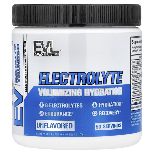 Electrolyte Volumizing Hydration, Unflavored, 3.53 oz (100 g)