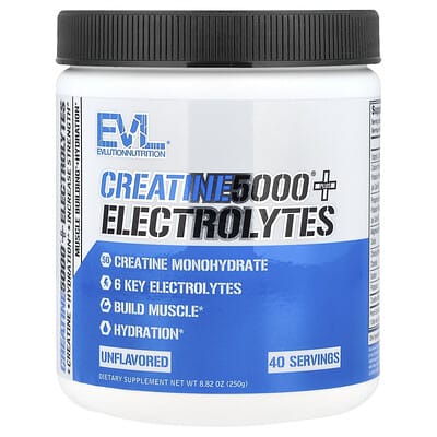 EVLution Nutrition, Creatine5000® + Electrolytes, Original, 8.82 oz (250 g)