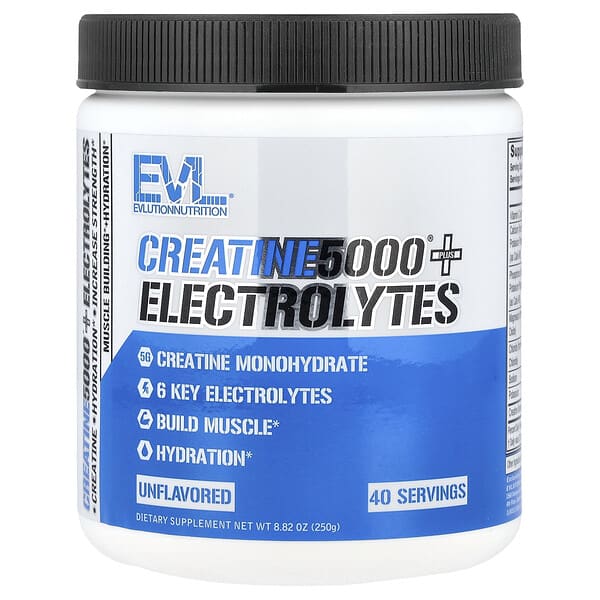 Creatine5000® Plus Electrolytes, Unflavored, 8.82 oz (250 g)