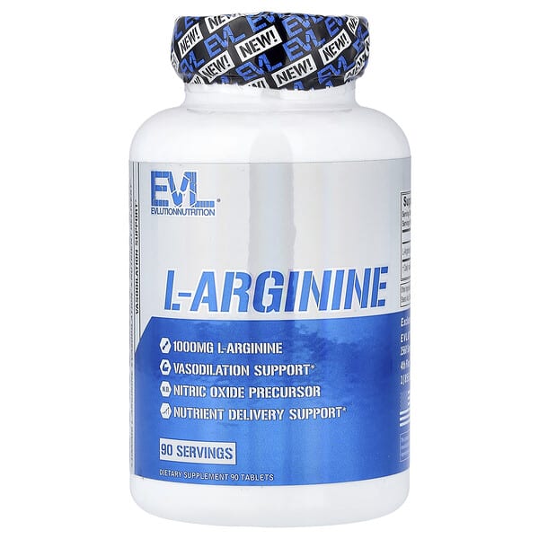 L-Arginine, 1 g, 90 Tablets