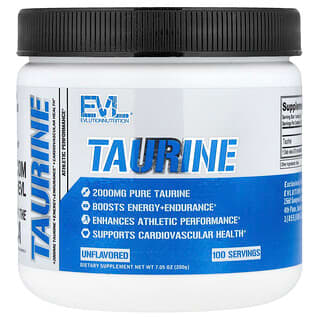 EVLution Nutrition, Taurina, Sin sabor, 200 g (7,05 oz)
