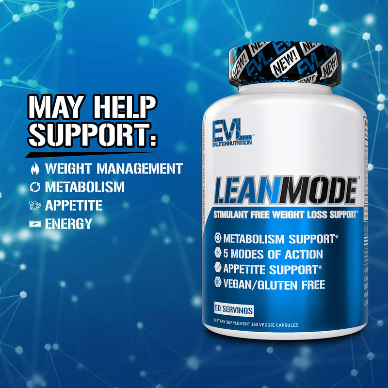 LeanMode、Stimulant Free Weight Loss Support、ベジカプセル150粒