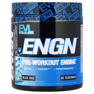 EVLution Nutrition, ENGN, Pre-Workout Engine, Blue Raz, 11 oz. (312 g)