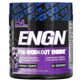 EVLution Nutrition, ENGN, Pre-Workout Engine, Furious Grape, 8.6 oz (243 g)