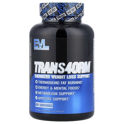 EVLution Nutrition, Trans4orm®, Fat Burning and Slimming Supplement, 120 Capsules
