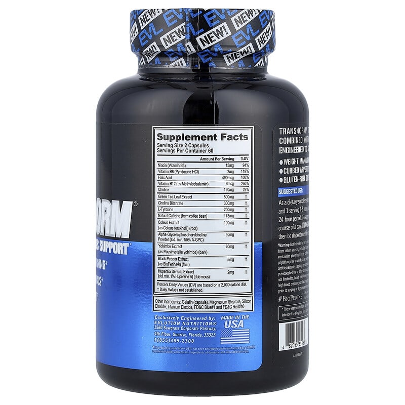 Trans4orm®, Energized Weight Loss Support, 120 Capsules